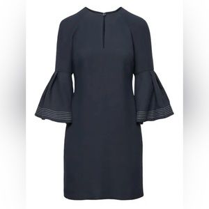 BANANA REPUBLIC Navy Blue Bell Sleeve Shift Dress | Size 2